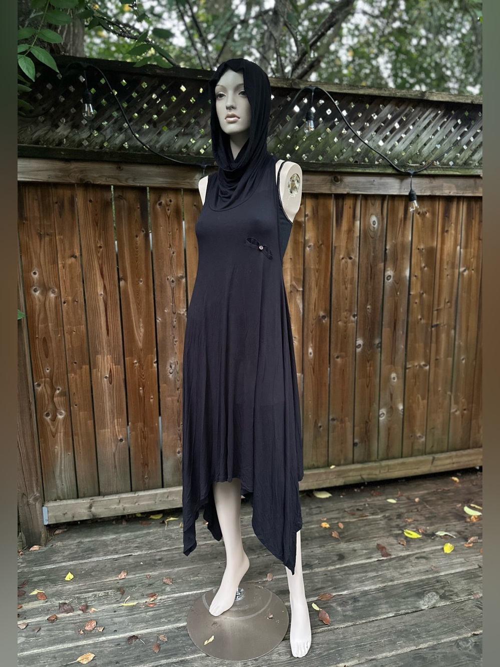 Hooded Witchy 🧙‍♀️ Dark Fae Sorceress Dress